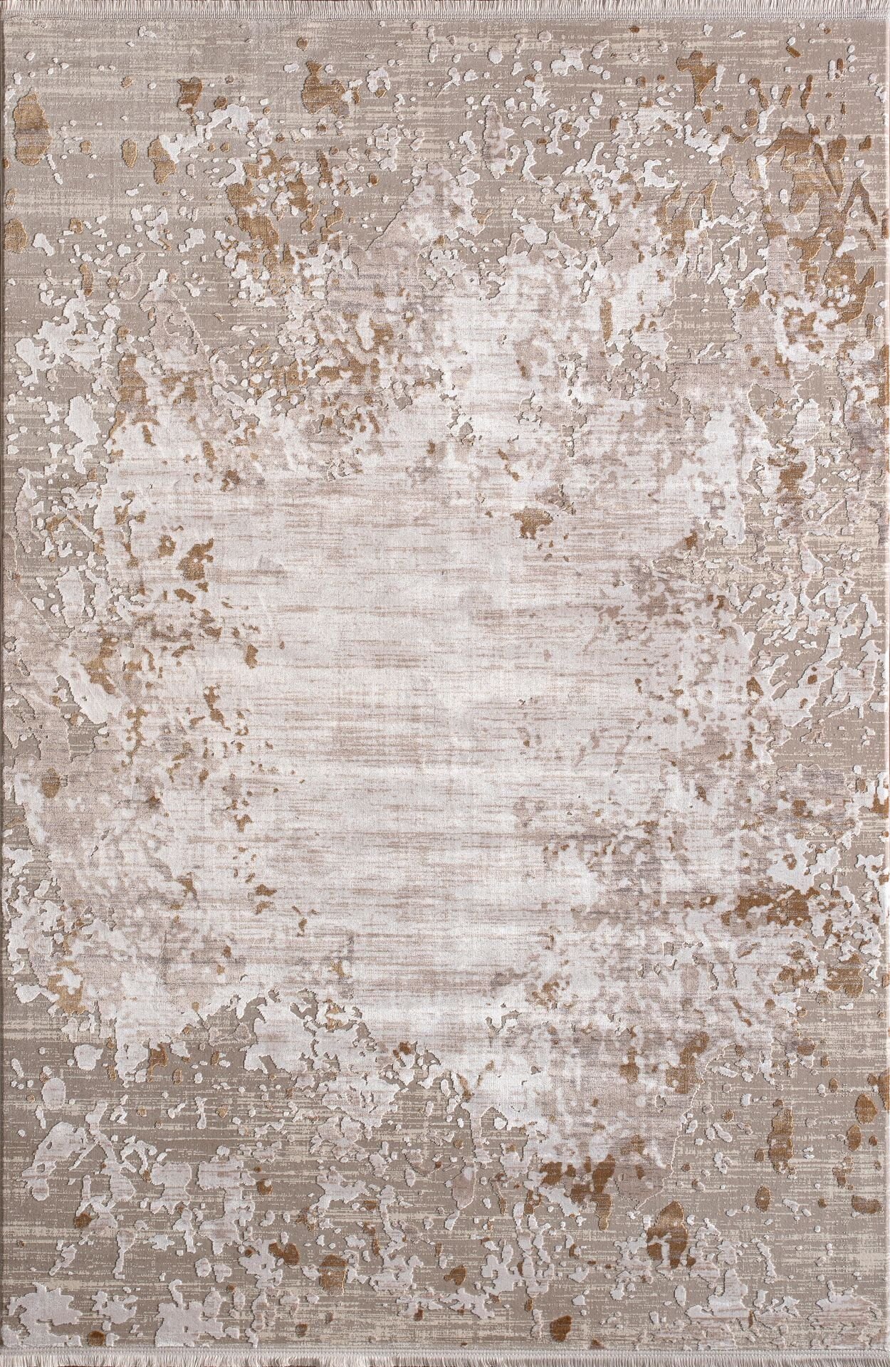 Artemis Halı Emma 09770A Krem Gold Viskon Akrilik Modern Oturma Odası ve Salon Halısı