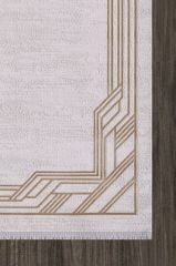 Artemis Halı Alegra 9100E Krem Gold Viskon Akrilik Çerçeveli Yumuşak Dokulu Modern Şık Halı
