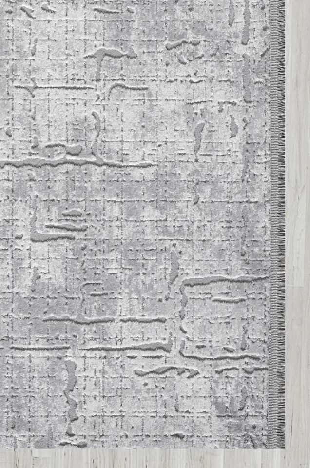 Artemis Halı Runner 5016A Krem Gri Akrilik Saçaklı  Modern Oturma Odası ve Salon Halısı