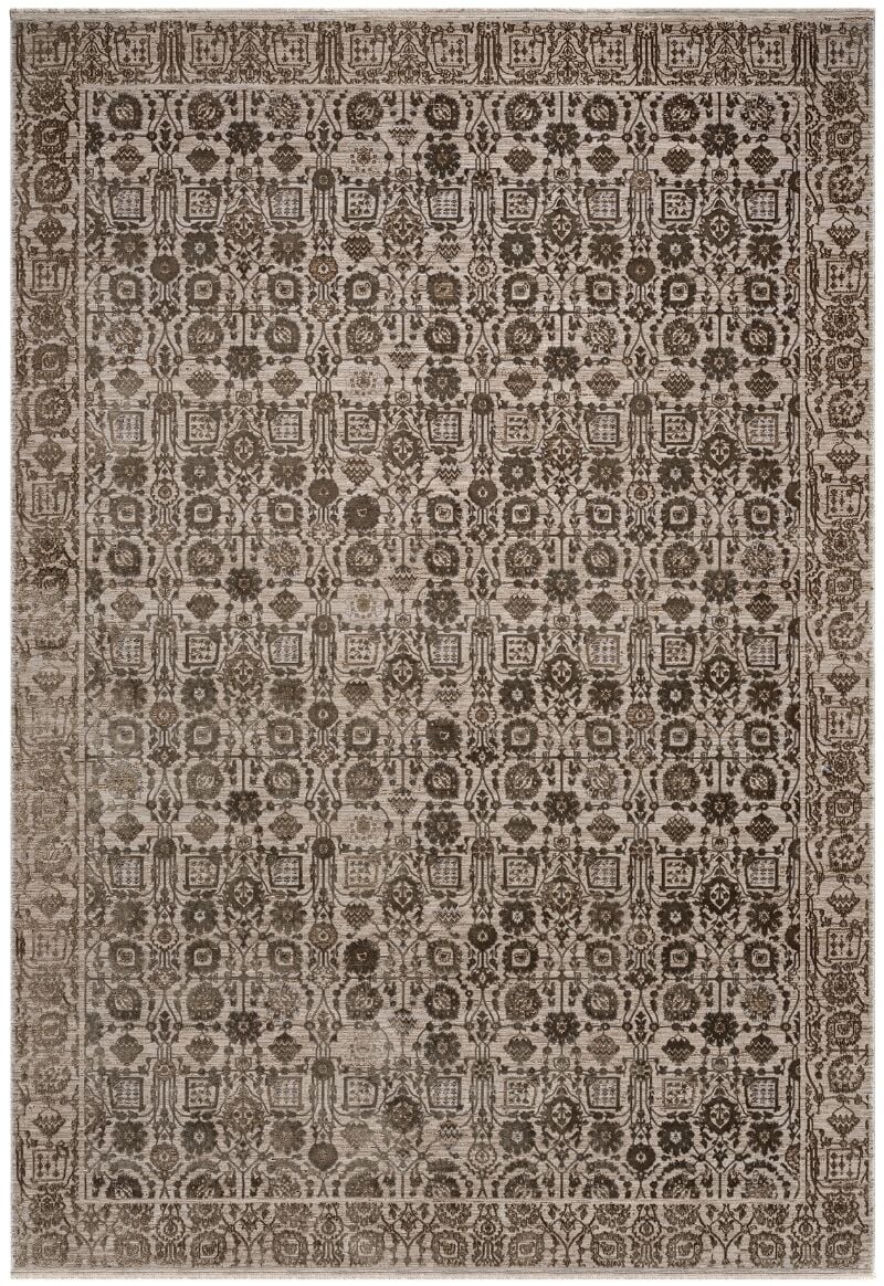 Elexus Halı Diamond 4137 Antrasit Akrilik Viskon Pamuk Taban Eskitme Desenli Şık Halı