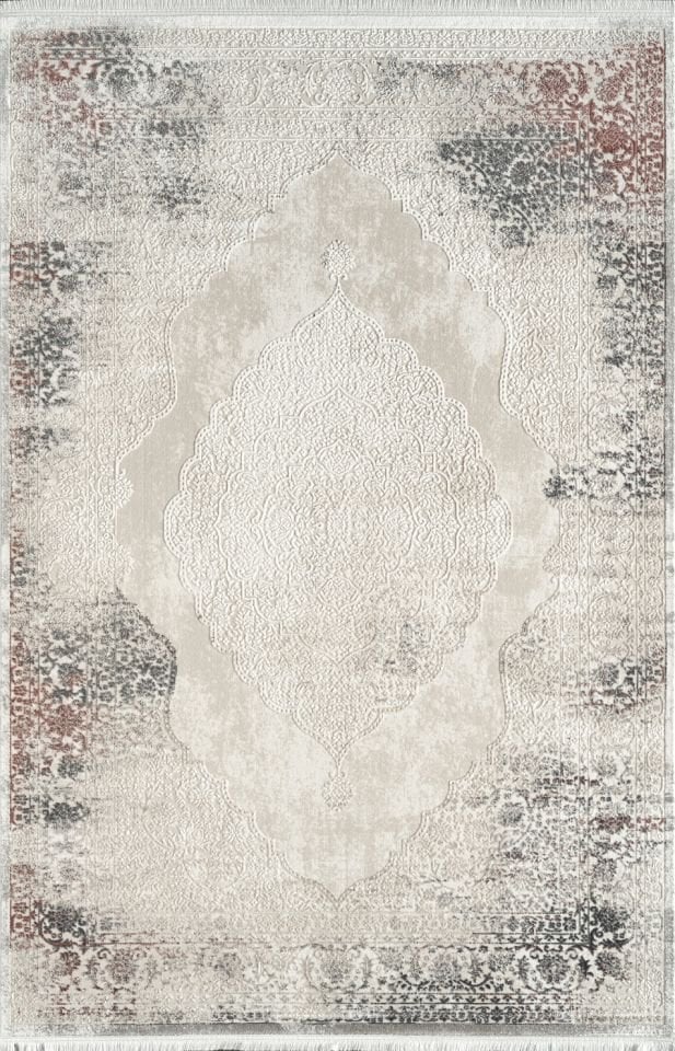 Atlas Halı Çınar CY05A Antrasit Gri Akrilik Modern Desenli Makine Halısı
