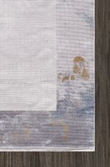 Artemis Halı Couture 0891A Gri Akrilik Viskon Çerçeveli Yumuşak Dokulu Şık Oturma Odası ve Salon Halısı