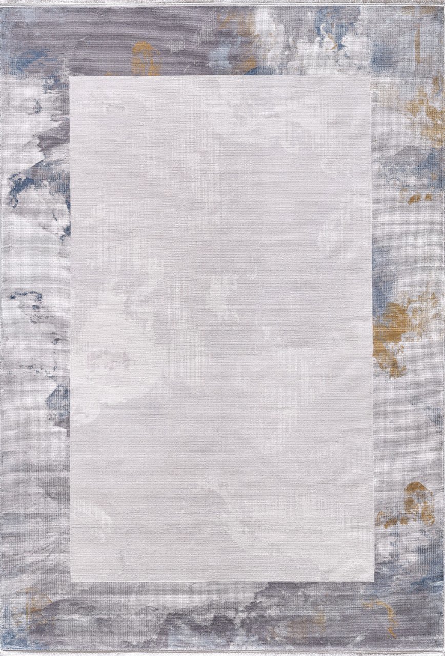 Artemis Halı Couture 0891A Gri Akrilik Viskon Çerçeveli Yumuşak Dokulu Şık Oturma Odası ve Salon Halısı