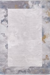 Artemis Halı Couture 0891A Gri Akrilik Viskon Çerçeveli Yumuşak Dokulu Şık Oturma Odası ve Salon Halısı