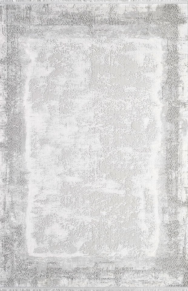 Pierre Cardin Halı Monet MT40A Gri Beyaz Modern Desenli Şık Makine Dokuması Halı
