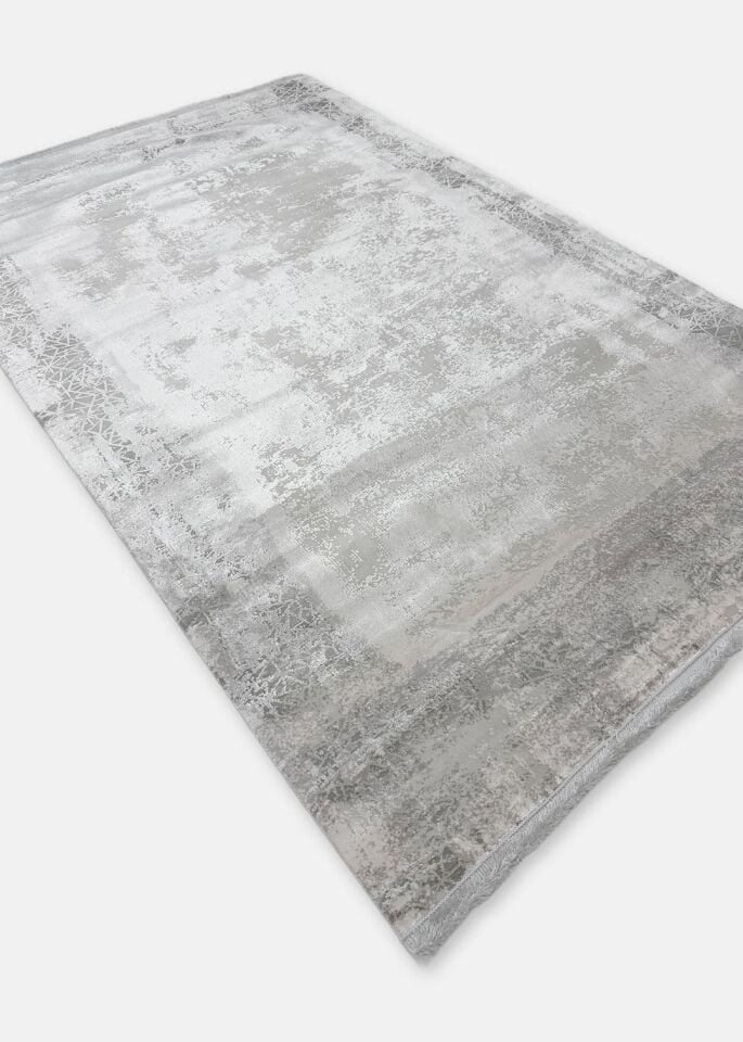 Pierre Cardin Halı Monet MT40A Gri Beyaz Modern Desenli Şık Makine Dokuması Halı