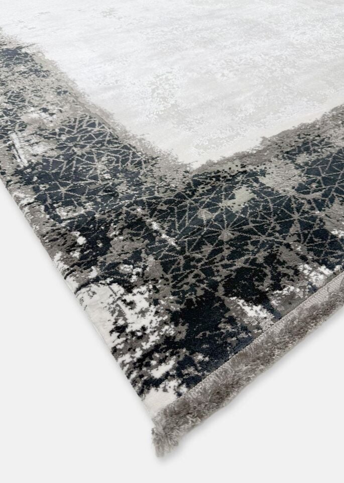 Pierre Cardin Halı Monet MT40B Siyah Gri Modern Desenli Şık Makine Dokuması Halı