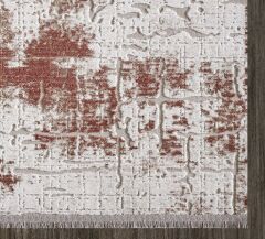 Artemis Halı Runner 5016C Bej Taba Akrilik Saçaklı Modern Oturma Odası ve Salon Halısı 120x180