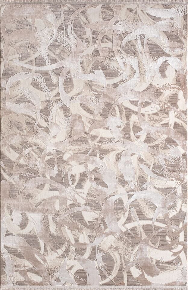 Artemis Halı Emma 09772A Krem Bej Viskon Akrilik Modern Oturma Odası ve Salon Halısı