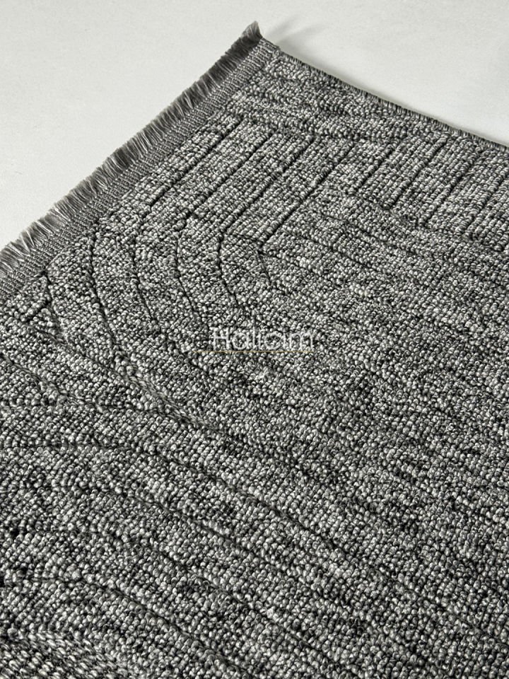 Seyran Halı Loopy 623 Antrasit Jüt Modern Desenli Saçaklı Şık Halı