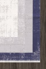 Artemis Halı Murano 1359C Lacivert Krem Akrilik Çerçeveli Yumuşak Dokulu Oturma Odası Halısı