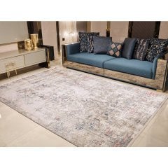 Gümüşsuyu Halı İpekzade100 11385 Kırmızı Doğal İplik Premium Şık Modern Çerçeveli Halı