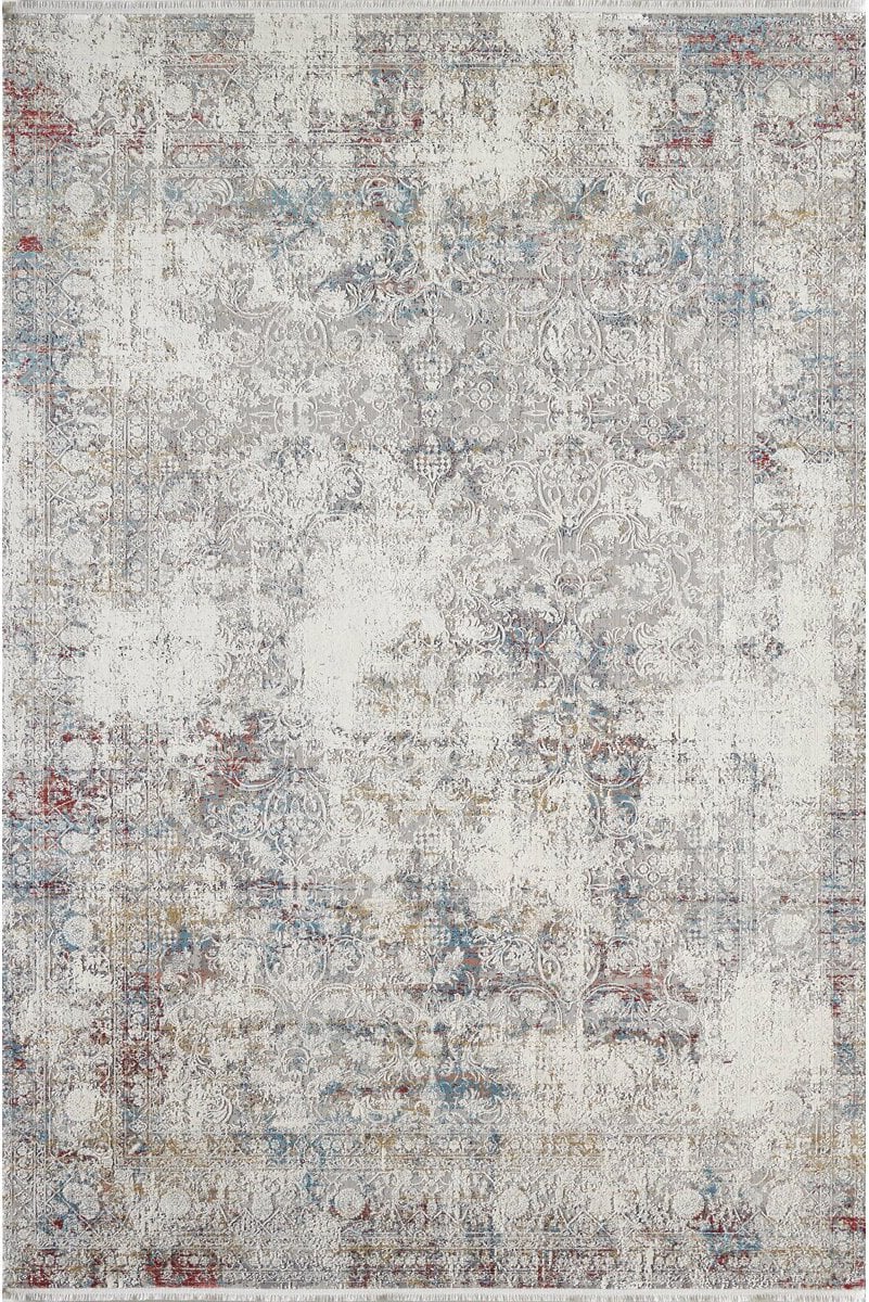 Gümüşsuyu Halı İpekzade100 11385 Kırmızı Doğal İplik Premium Şık Modern Çerçeveli Halı