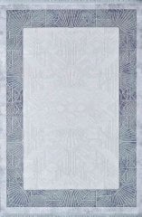 Artemis Halı Alegra 9113C Krem Gri Viskon Akrilik Çerçeveli Yumuşak Dokulu Modern Şık Halı