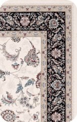 eHalıcım İstanbul İS38833A Beyaz Klasik Özel Tezgah Salon Halısı