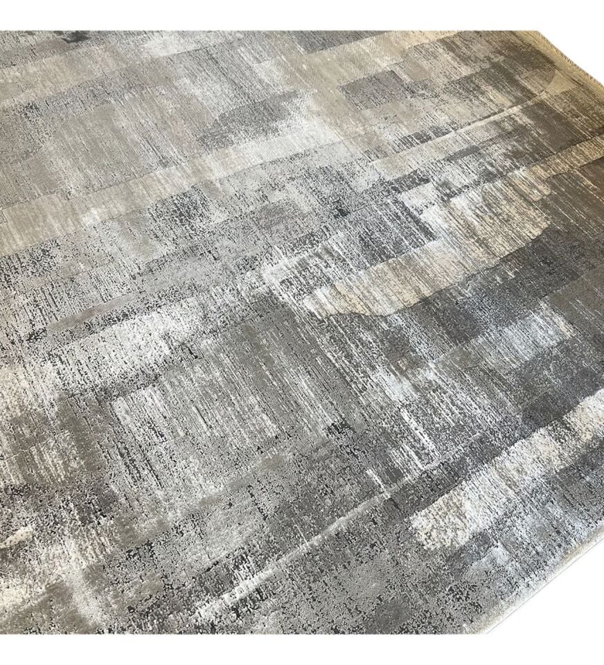 Elexus Halı Valesco 3936 Gri Akrilik Viskon Yüksek Kaliteli ve Şık Modern Salon Halısı