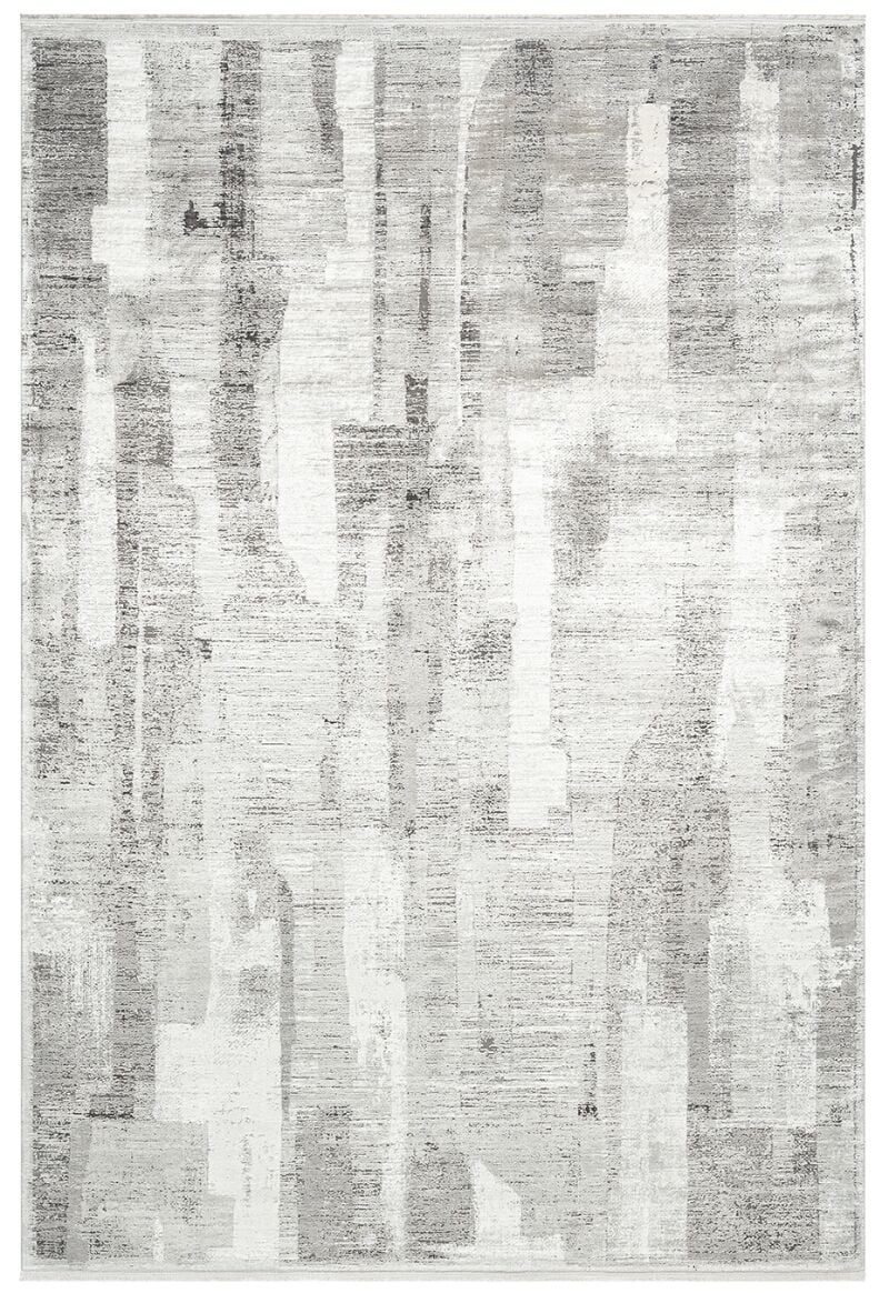 Elexus Halı Valesco 3936 Gri Akrilik Viskon Yüksek Kaliteli ve Şık Modern Salon Halısı