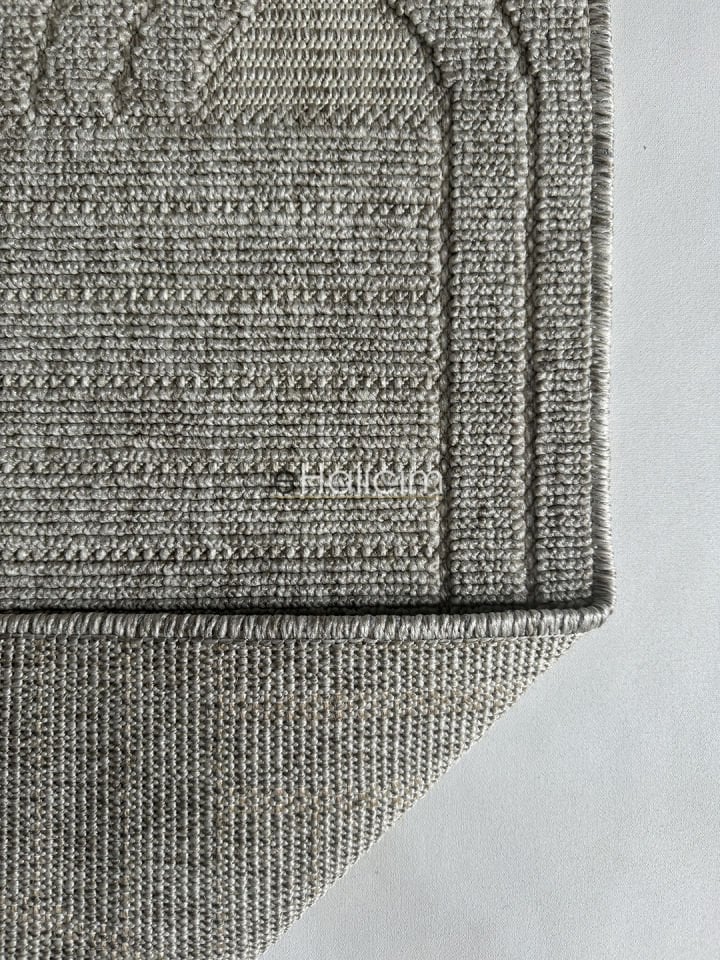 Seyran Halı Loopy 623 Gri Jüt Modern Desenli Saçaklı Şık Halı