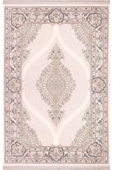 eHalıcım İstanbul İS38834A Beyaz Klasik Özel Tezgah Salon Halısı