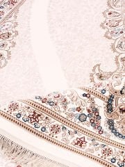 eHalıcım İstanbul İS38834A Beyaz Klasik Özel Tezgah Salon Halısı