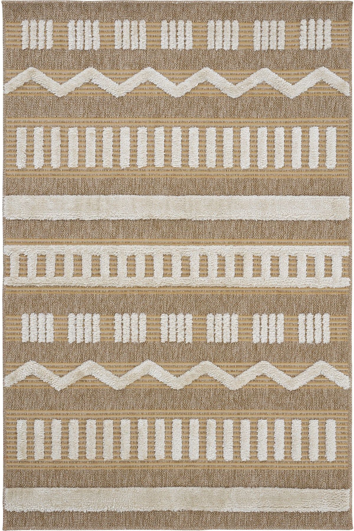 eHalıcım Ganj GN0676S Sarı Kolay Temizlenen Hav Toz Vermez Etnik Halı