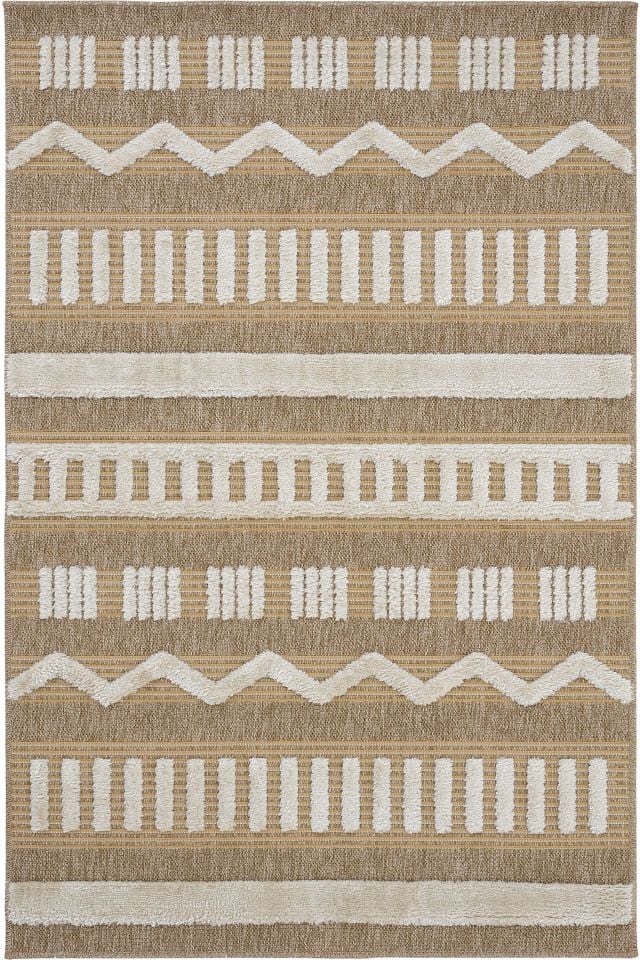 eHalıcım Ganj GN0676S Sarı Kolay Temizlenen Hav Toz Vermez Etnik Halı