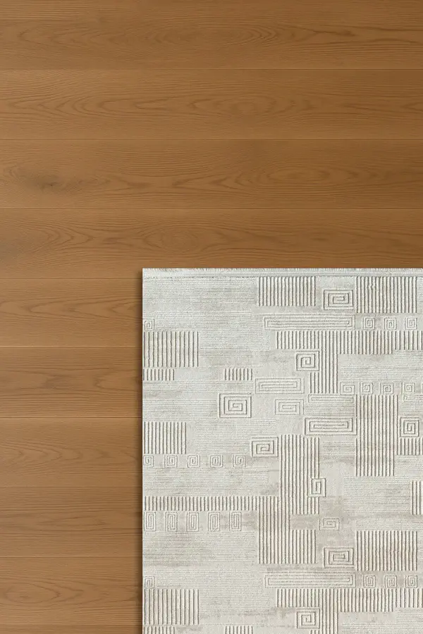 Atlas Halı Estefan EU01A Krem Bej Akrilik Premium Modern Salon ve Oturma Odası Halısı