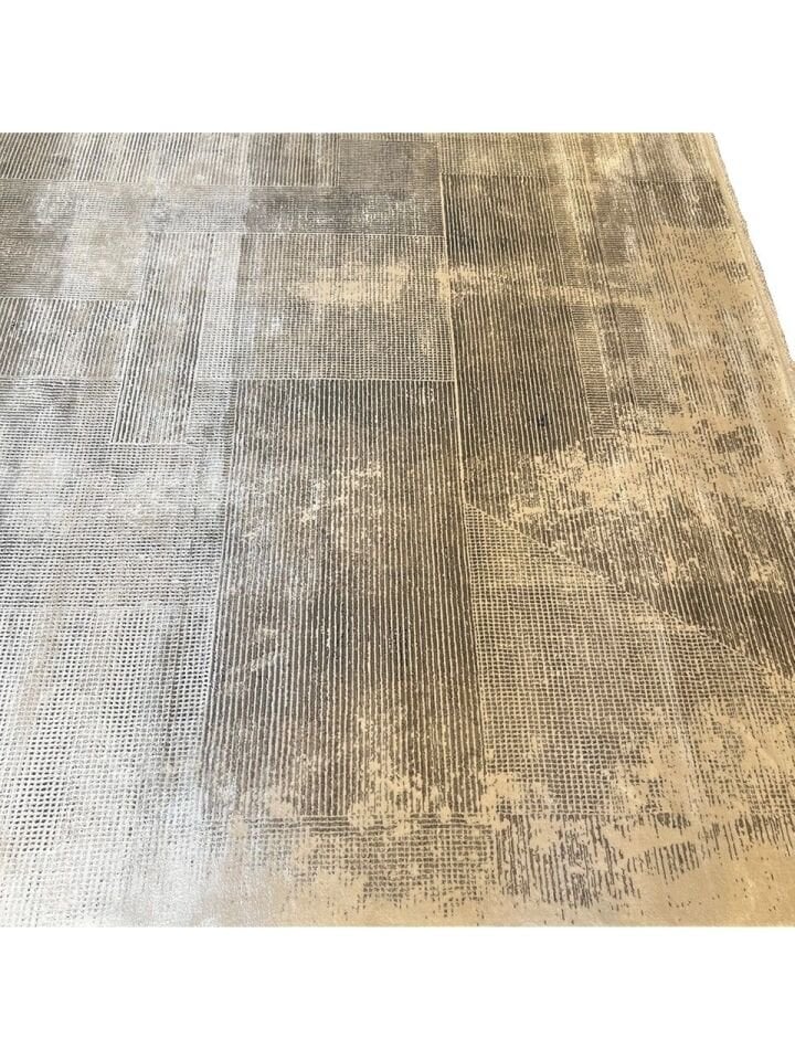 Elexus Halı Valesco 3935 Gri Akrilik Viskon Yüksek Kaliteli ve Şık Modern Salon Halısı