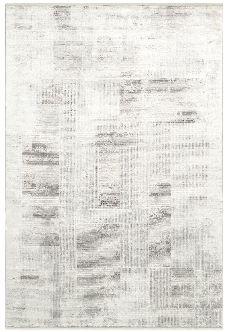 Elexus Halı Valesco 3935 Gri Akrilik Viskon Yüksek Kaliteli ve Şık Modern Salon Halısı