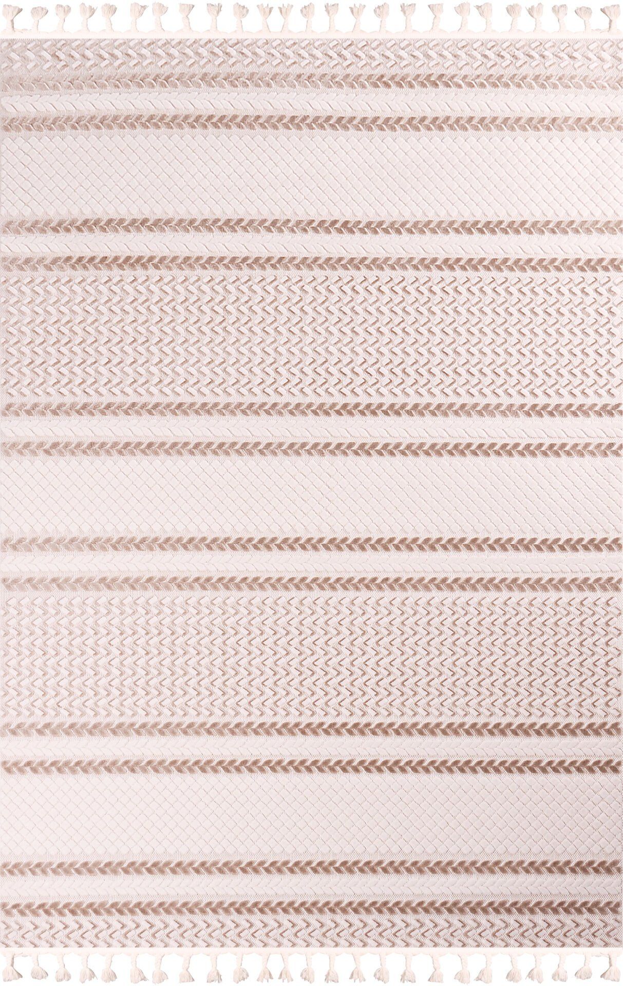 Nexus Halı Gumin 4816 Bej Polyester Sisal İplik Saçaklı Halı