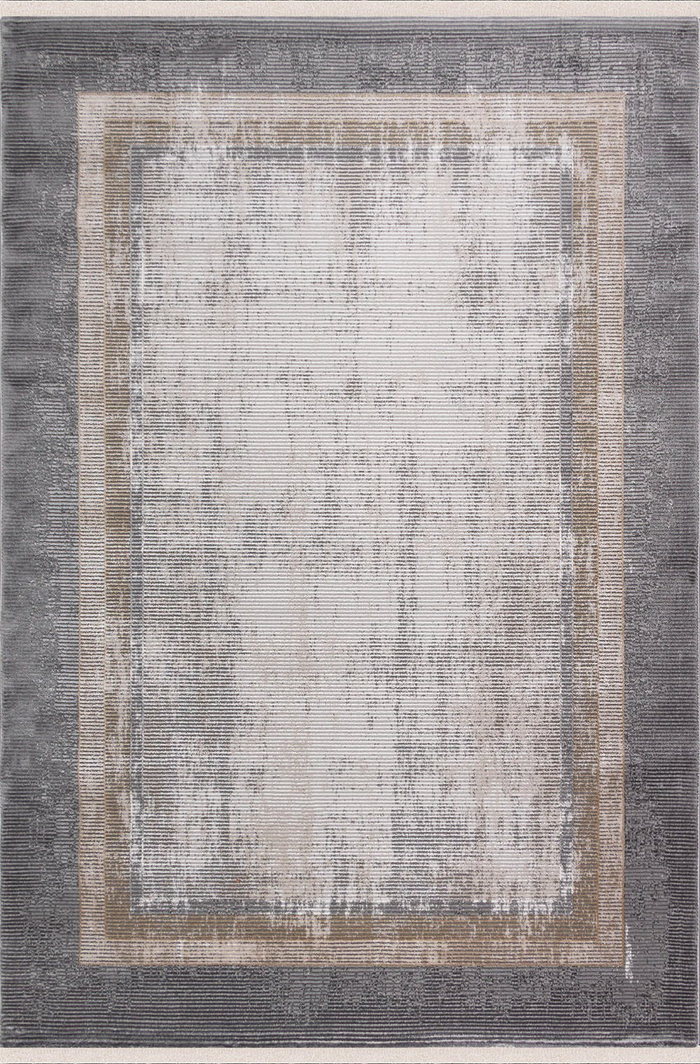 Sanat Halı Hera 3553 Gri Polyester Yüksek Kaliteli Modern Halı