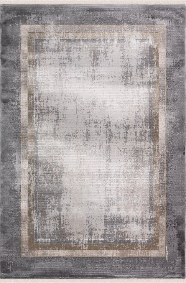 Sanat Halı Hera 3553 Gri Polyester Yüksek Kaliteli Modern Halı