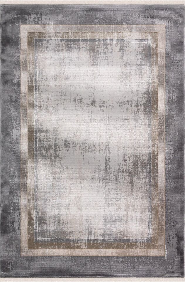 Sanat Halı Hera 3553 Gri Polyester Yüksek Kaliteli Modern Halı