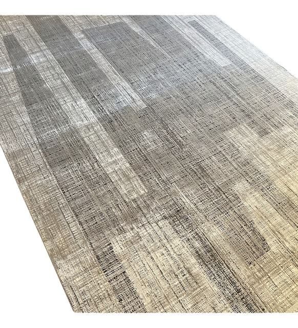 Elexus Halı Valesco 3937 Gri Akrilik Viskon Yüksek Kaliteli ve Şık Modern Salon Halısı