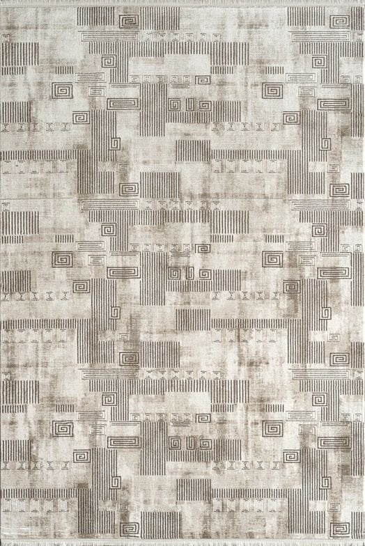 Atlas Halı Estefan EU01B Bej Kahverengi Akrilik Premium Modern Salon ve Oturma Odası Halısı