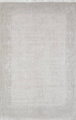 Gümüşsuyu Halı Legro 11537 Krem Akrilik Modern Çerçeveli Saçaklı Dokuma Taban Halı