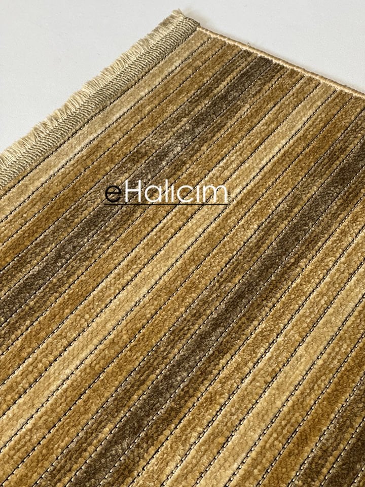 Luxess Halı Cool 402 Gold Pamuk Şönil Polyester Modern Yumuşak Dokulu Kilim