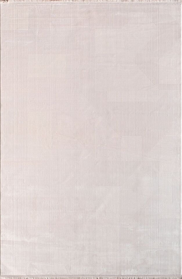 Artemis Halı Davina 09784B  Krem Gri Viskon Akrilik Yumuşak Dokulu Modern Oturma Odası ve Salon Halısı