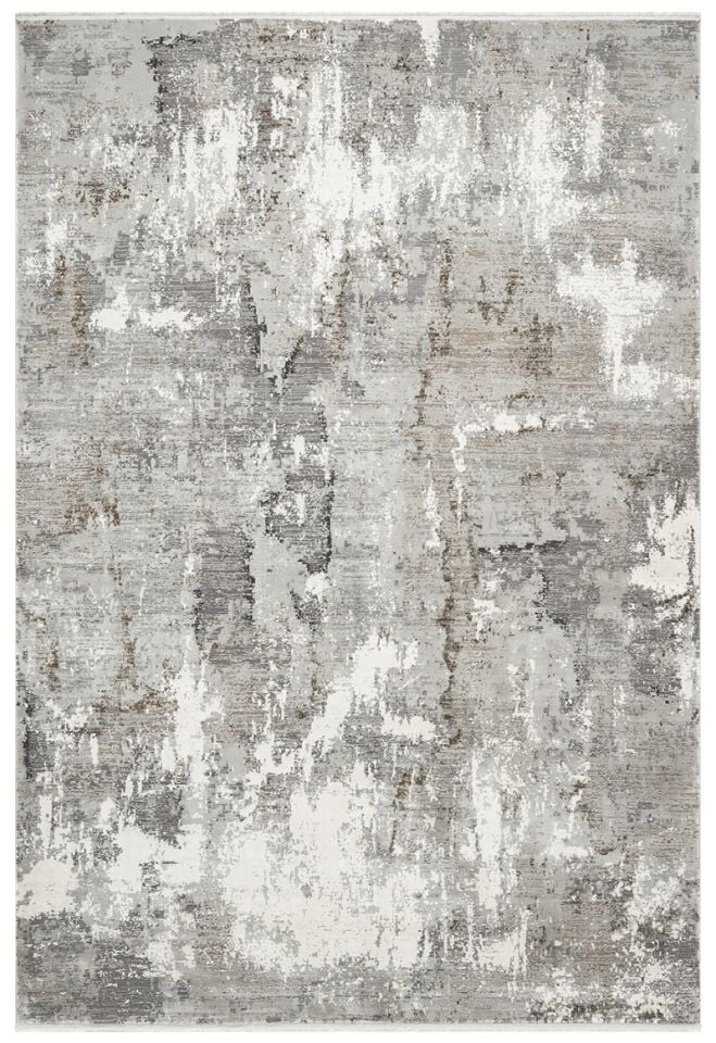 Elexus Halı Valesco 3938 Gri Bej Akrilik Viskon Yüksek Kaliteli ve Şık Modern Salon Halısı