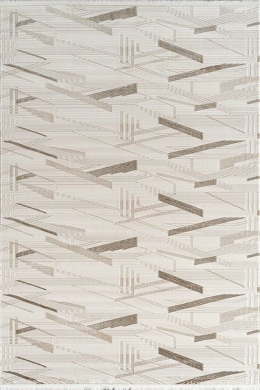 Atlas Halı Estefan EU02A Bej Kahverengi Akrilik Premium Modern Salon ve Oturma Odası Halısı