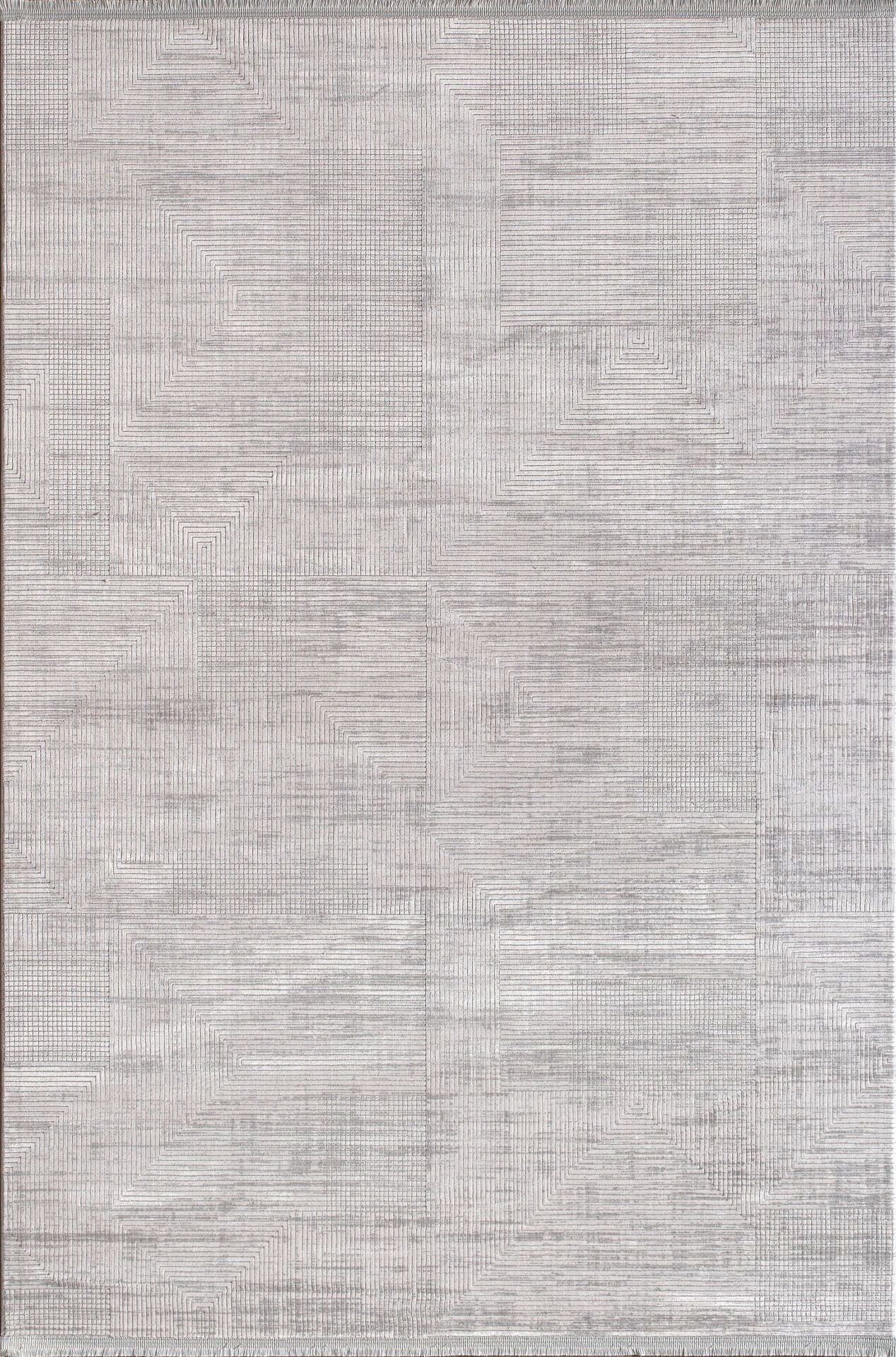Artemis Halı Davina 09784C  Krem Gri Viskon Akrilik Yumuşak Dokulu Modern Oturma Odası ve Salon Halısı