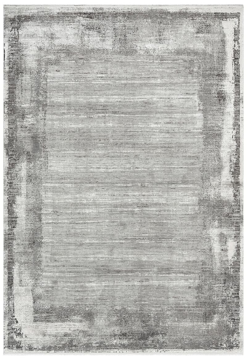 Elexus Halı Valesco 3939 Gri Akrilik Viskon Yüksek Kaliteli ve Şık Modern Salon Halısı