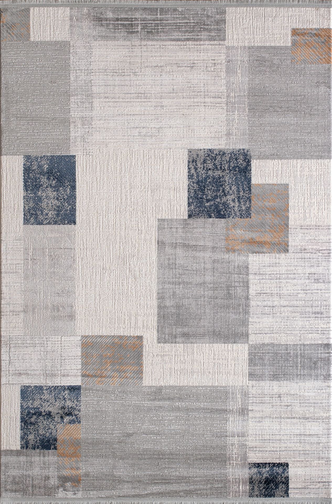 Artemis Halı Davina 09789A Gri Mavi Viskon Akrilik Yumuşak Dokulu Modern Oturma Odası ve Salon Halısı