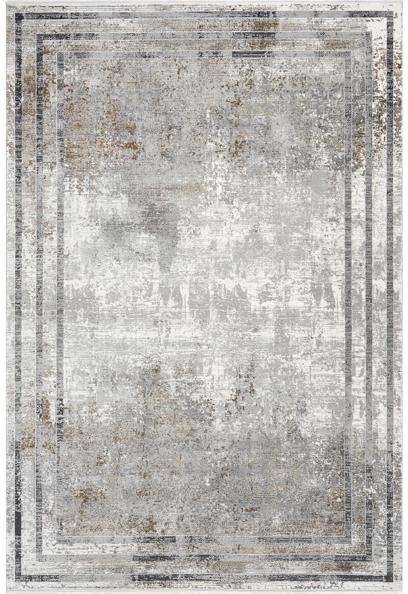 Elexus Halı Valesco 3940 Gri  Akrilik Viskon Yüksek Kaliteli ve Şık Modern Salon Halısı