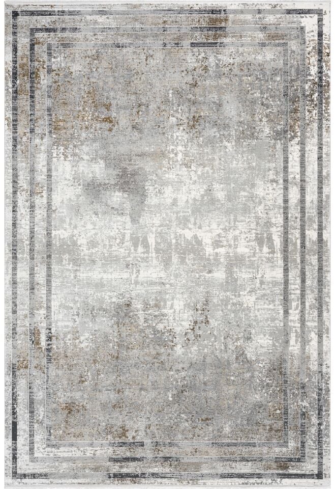 Elexus Halı Valesco 3940 Gri  Akrilik Viskon Yüksek Kaliteli ve Şık Modern Salon Halısı