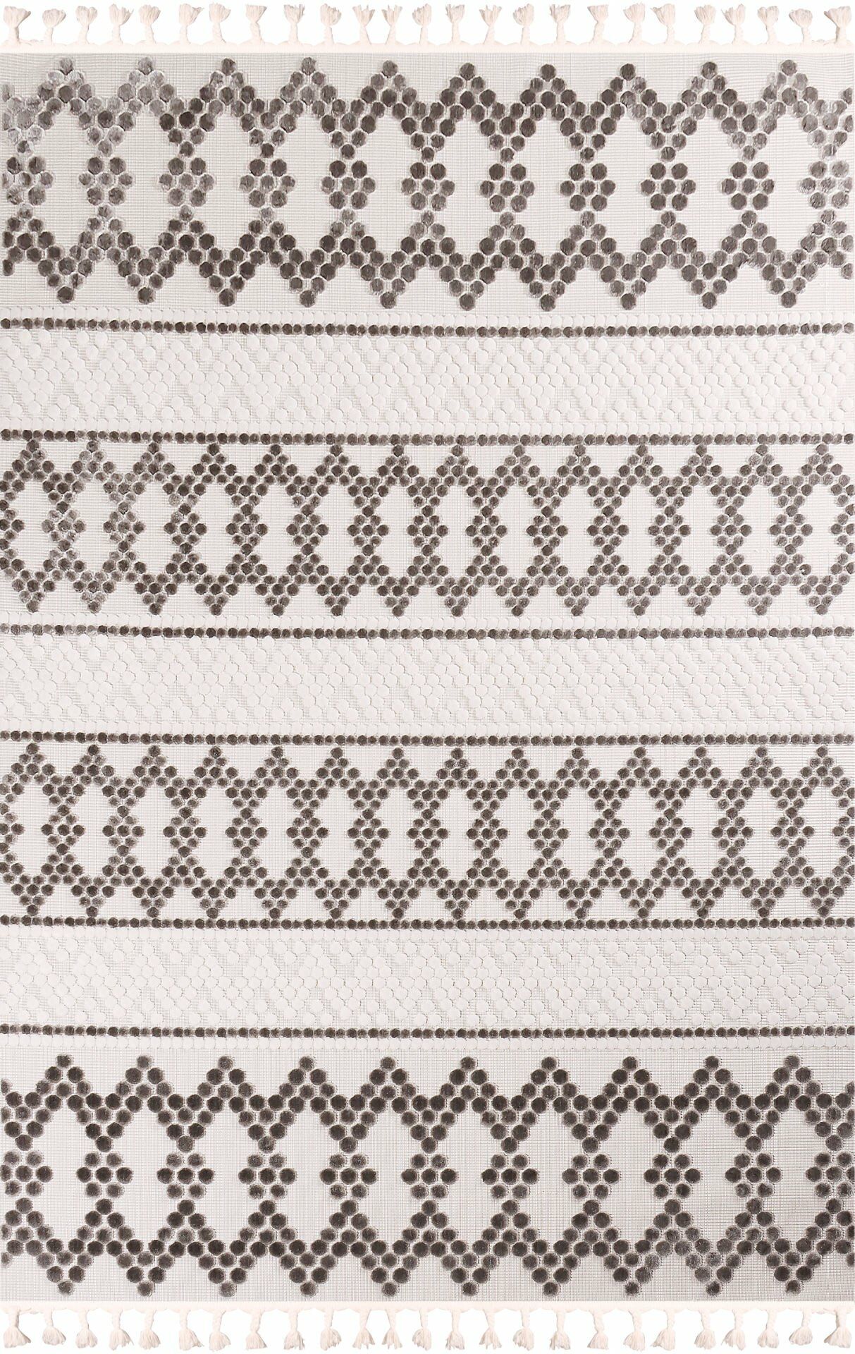 Nexus Halı Gumin 4817 Gri Polyester Sisal İplik Saçaklı Halı