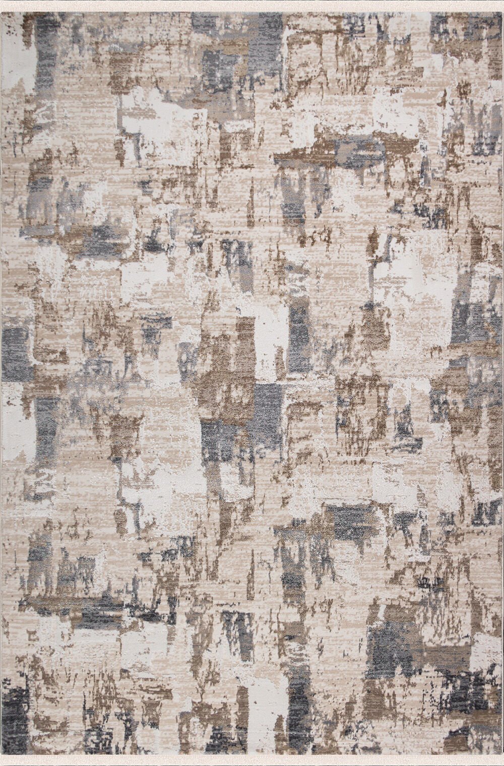 Sanat Halı Hera 3558 Gri Polyester Yüksek Kaliteli Modern Halı