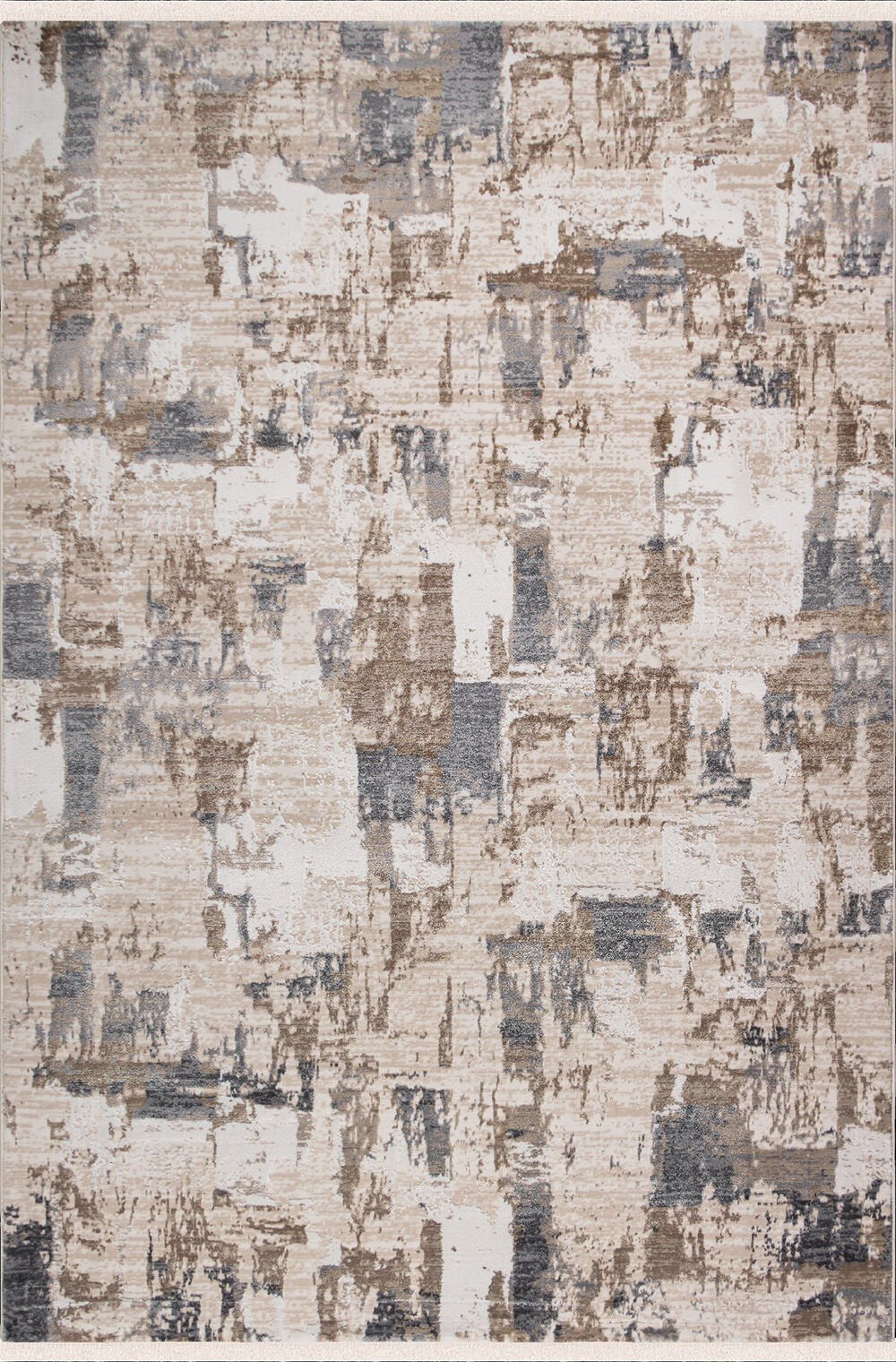 Sanat Halı Hera 3558 Gri Polyester Yüksek Kaliteli Modern Halı