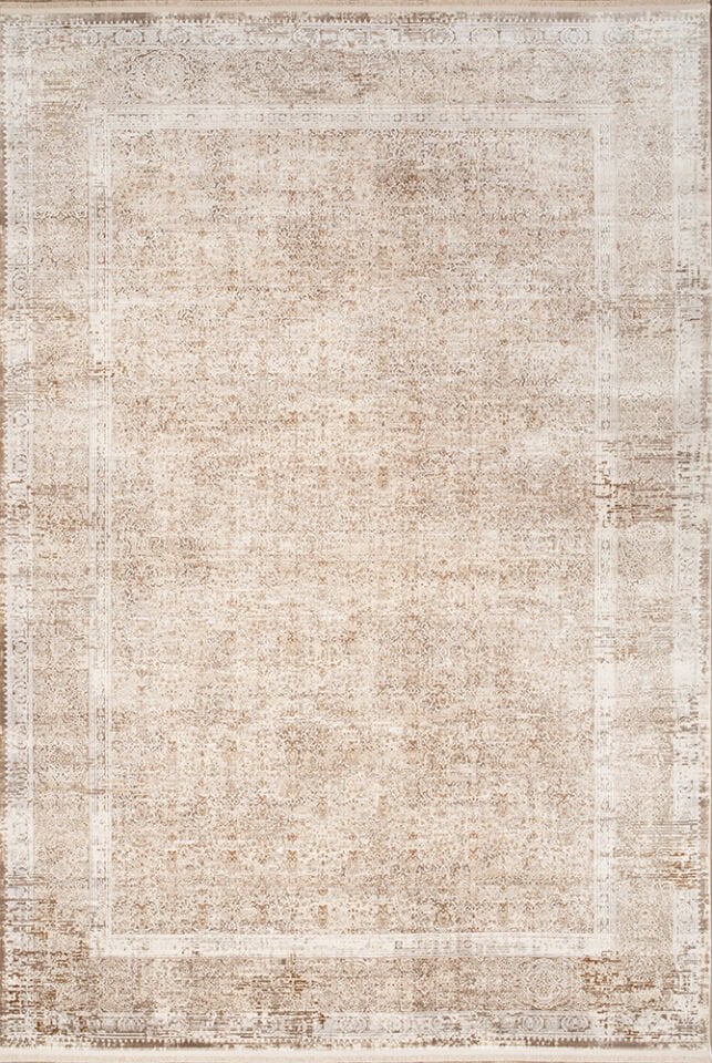 Artemis Halı Piena Y1094E Yumuşak Dokulu Eskitme Desenli Çerçeveli Modern Şık Salon Halısı