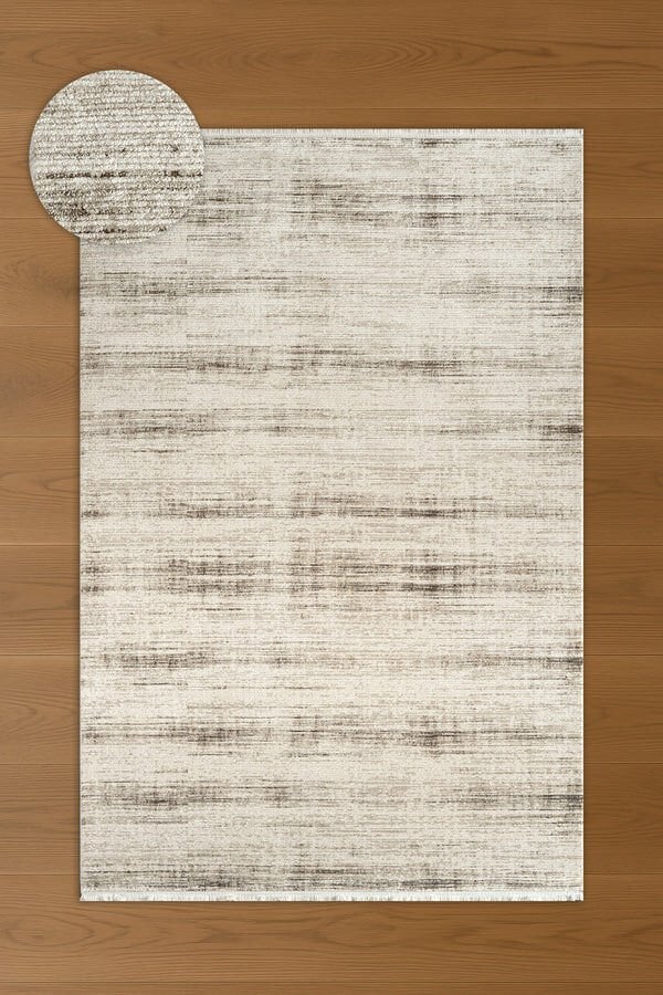 Atlas Halı Estefan EU05A Krem Bej Akrilik Premium Modern Salon ve Oturma Odası Halısı